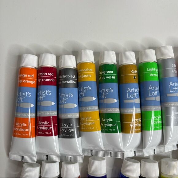 Michael’s Artist’s Loft Multi-Colored Fundamental Acrylic Paint Tube 24 PCS. Set - Picture 5 of 10